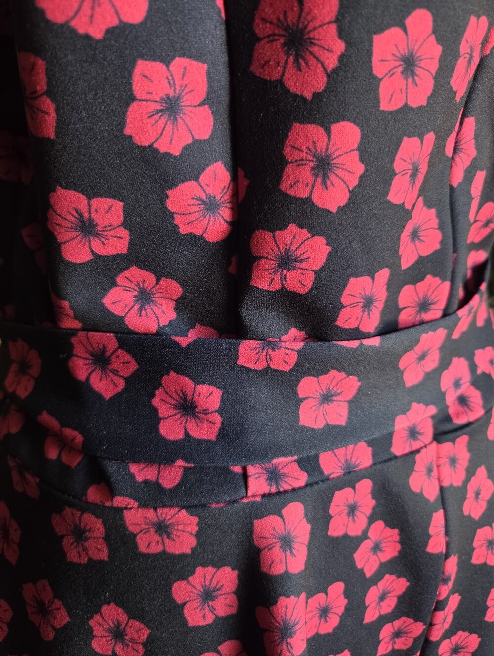 DressyStar NAVY BLUE& FUSHIA | Floral Midi Dress Size 3XL - Picture 7 of 8